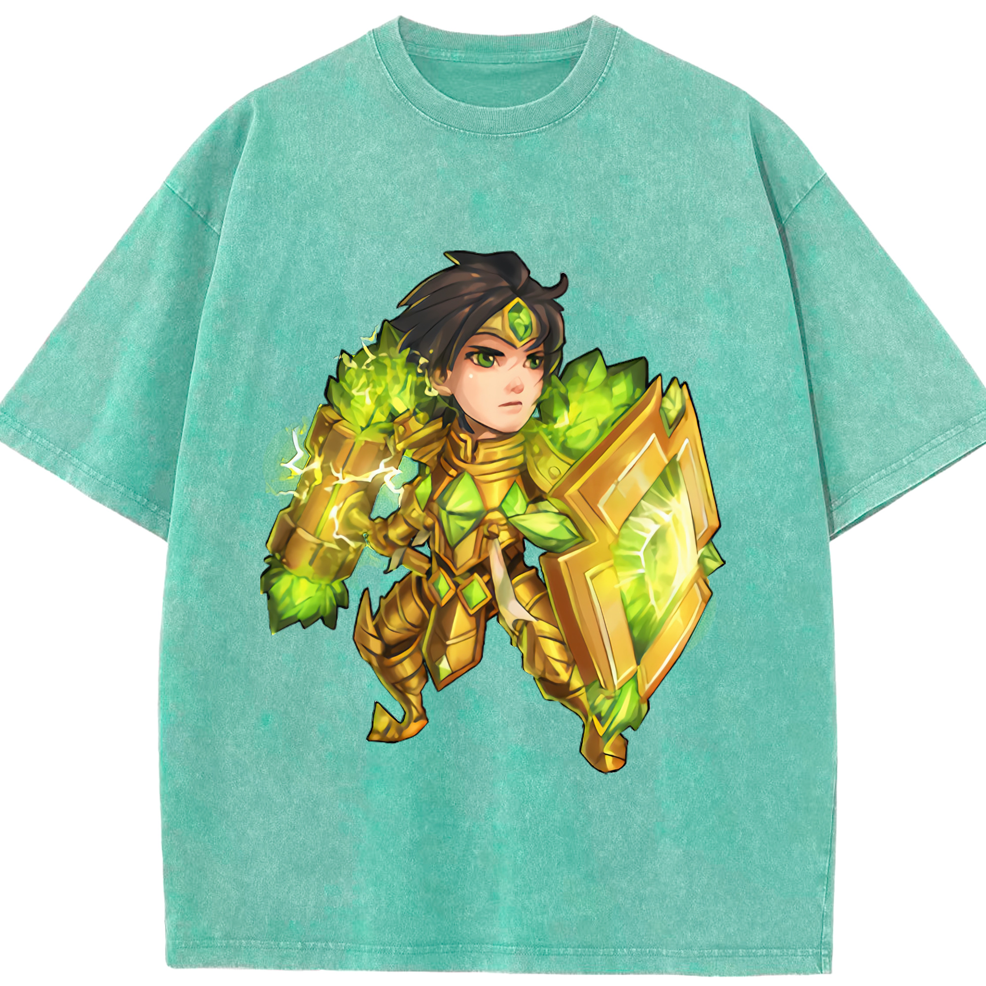 リーグ・オブ・レジェンド League of Legends LOL 綿100% ヴィンテージ風 半袖Tシャツ（フロントプリント）